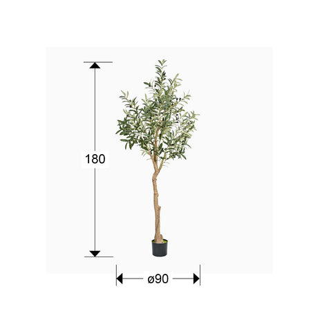 Planta artificial Schuller Olivo cemento 180cm dimensiones