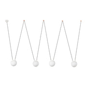 Lámpara de techo colgante Faro Mine grande 4 luces E27 opal 28209-4L