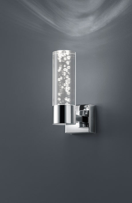 Aplique de baño Trio Bolsa LED cromo 3000K regulable IP44 282410106