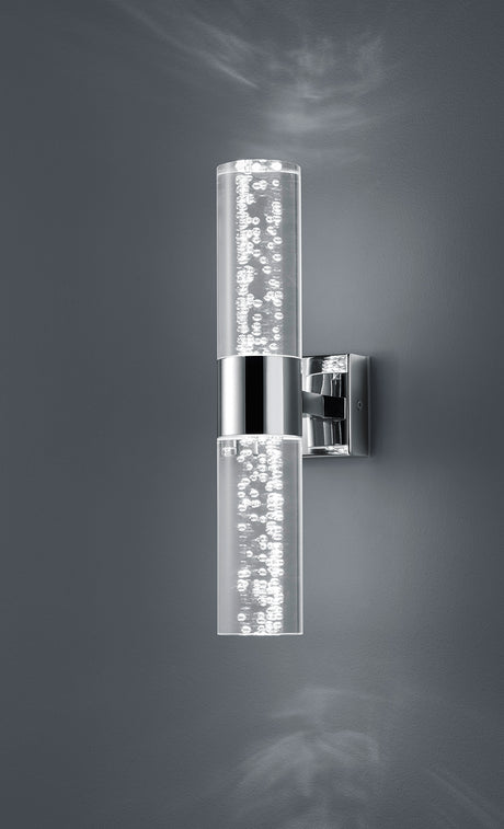 Aplique de baño Trio Bolsa LED cromo 3000K regulable IP44 282410206