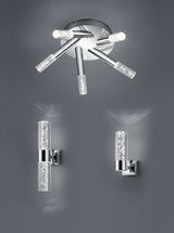 Aplique de baño Trio Bolsa LED cromo 3000K regulable IP44 282410206