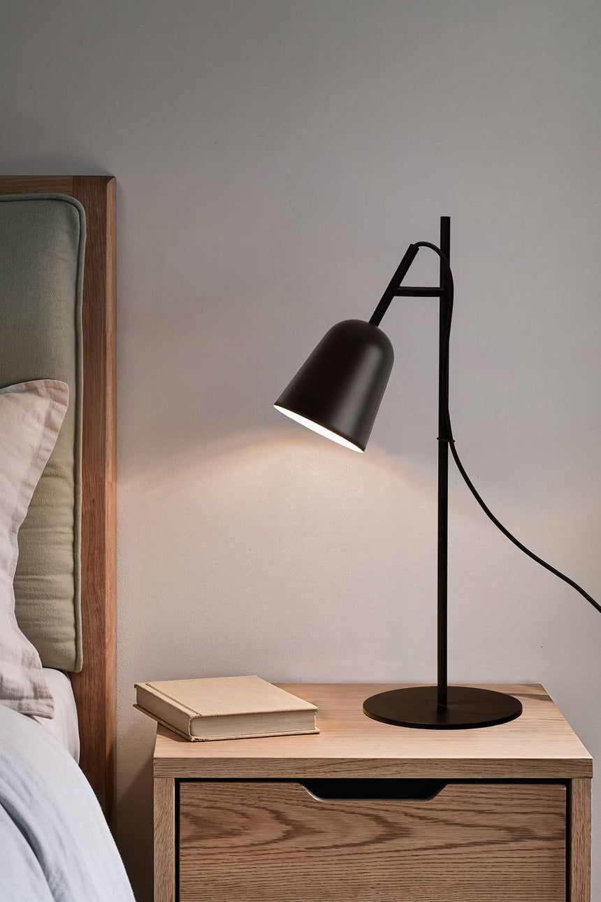 Lámpara de mesa grande Faro Studio E14 LED negro mate 28251