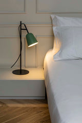 Lámpara de mesa grande Faro Studio E14 LED verde mate 28253