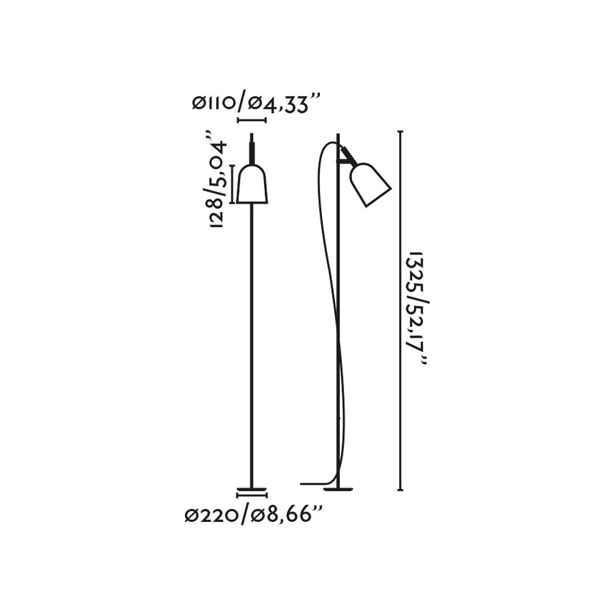 Lámpara de pie salón Faro Studio E14 LED verde mate 28256