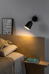 Lámpara de pared aplique Faro Studio E14 LED negro mate 28257