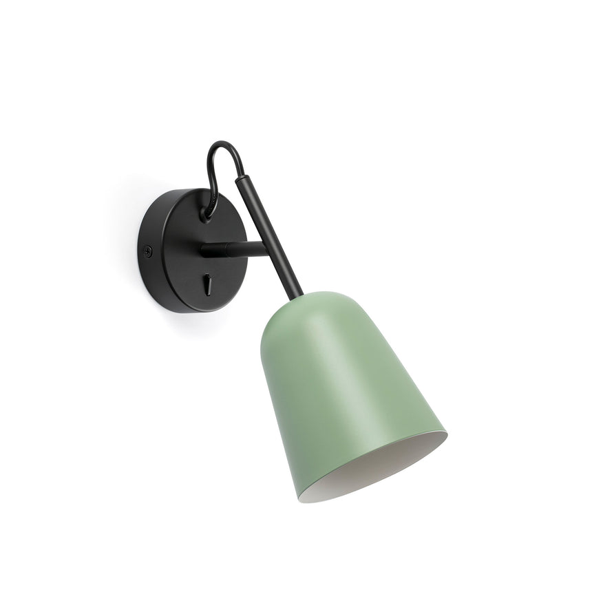 Lámpara de pared aplique Faro Studio E14 LED verde mate 28259