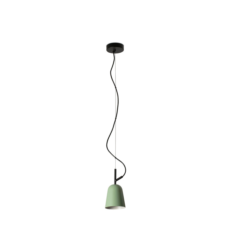 Lámpara de techo colgante Faro Studio E14 LED verde mate 28262