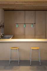 Lámpara de techo colgante Faro Studio E14 LED verde mate 28268