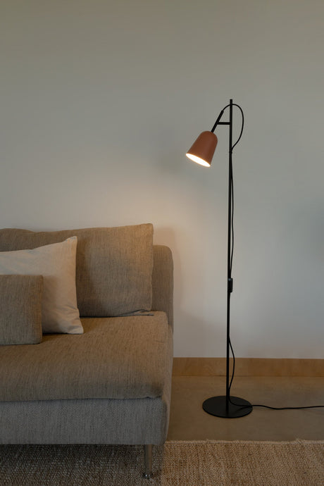 Lámpara de pie salón Faro Studio E14 rosa mate — ref. 28272 (2)