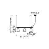 Lámpara de techo colgante Faro Studio E14 LED azul mate 28281 - vista alternativa