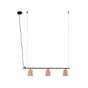 Lámpara de techo colgante Faro Studio 3 luces E14 rosa mate — ref. 28282 (1)