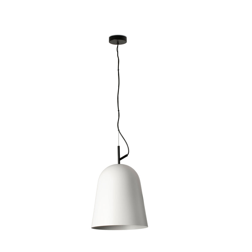 Lámpara de techo colgante Faro Studio E27 LED blanco mate Ø29cm 28284