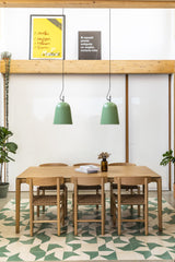 Lámpara de techo colgante Faro Studio E27 Ø29cm verde mate — ref. 28285 (2)