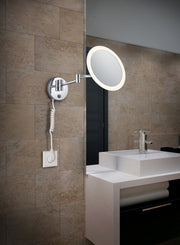 Aplique de baño Trio View LED cromo 3000K táctil IP44 282990106