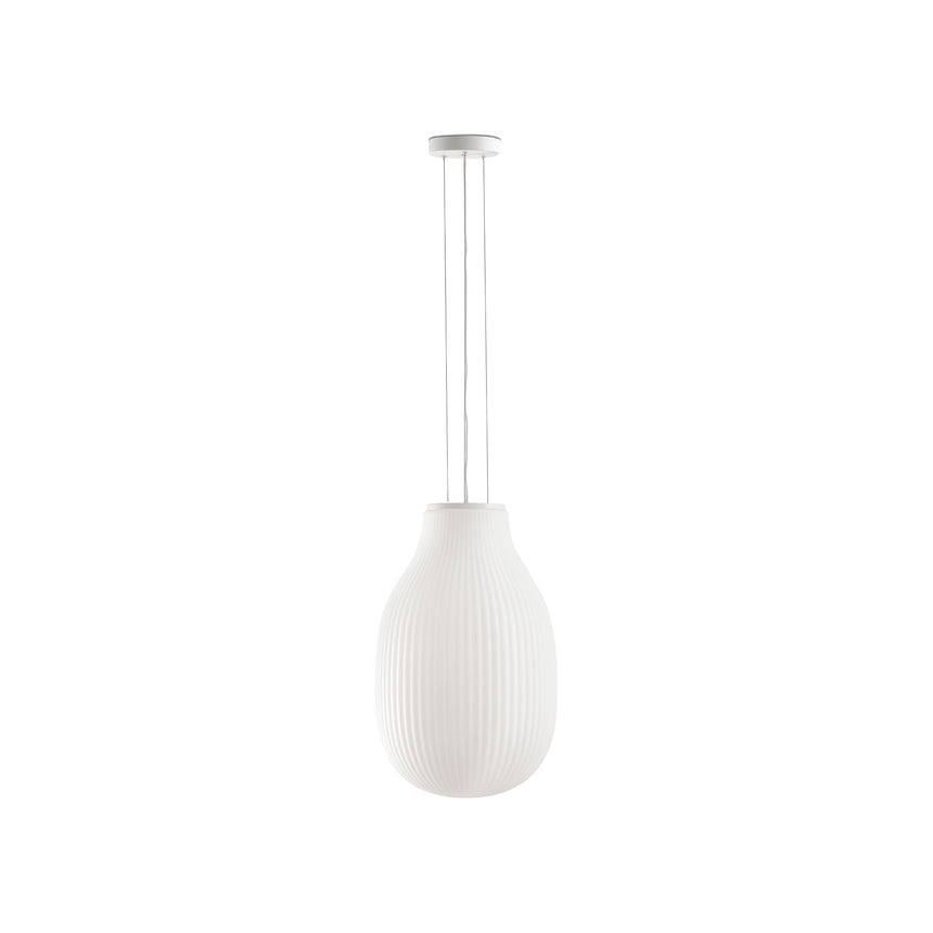 Lámpara de techo colgante Faro Isabelle E27 LED blanco mate Ø31cm 28300