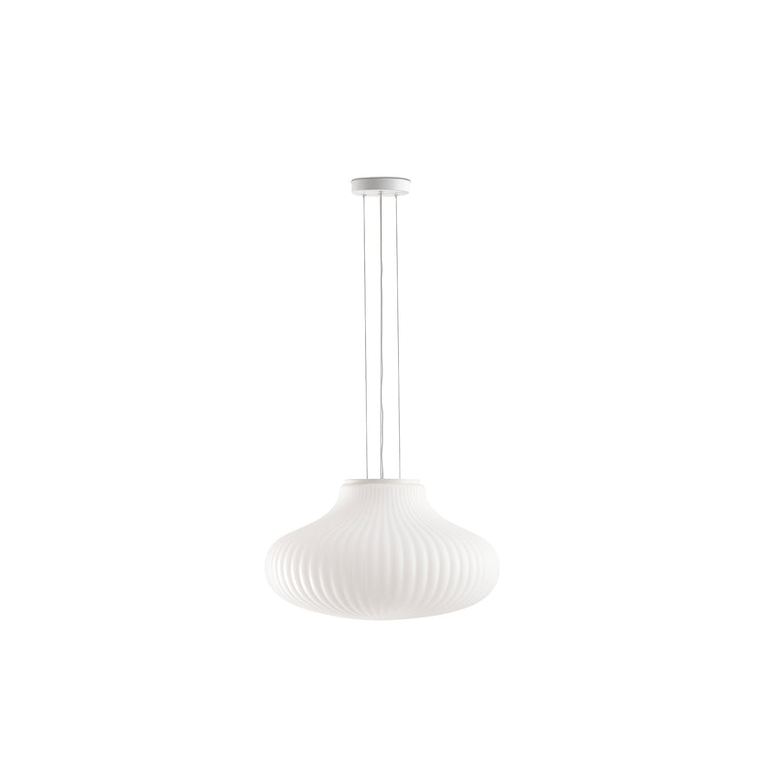 Lámpara de techo colgante Faro Isabelle E27 LED blanco mate Ø50cm 28302