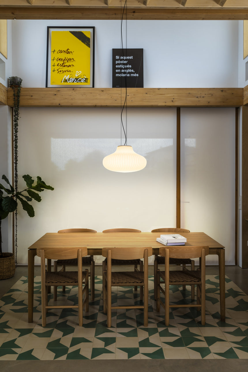 Lámpara de techo colgante Faro Isabelle E27 LED blanco mate Ø50cm 28302