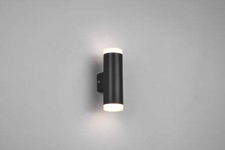Aplique de baño Trio Ray LED negro mate 3000K regulable IP44 283110232