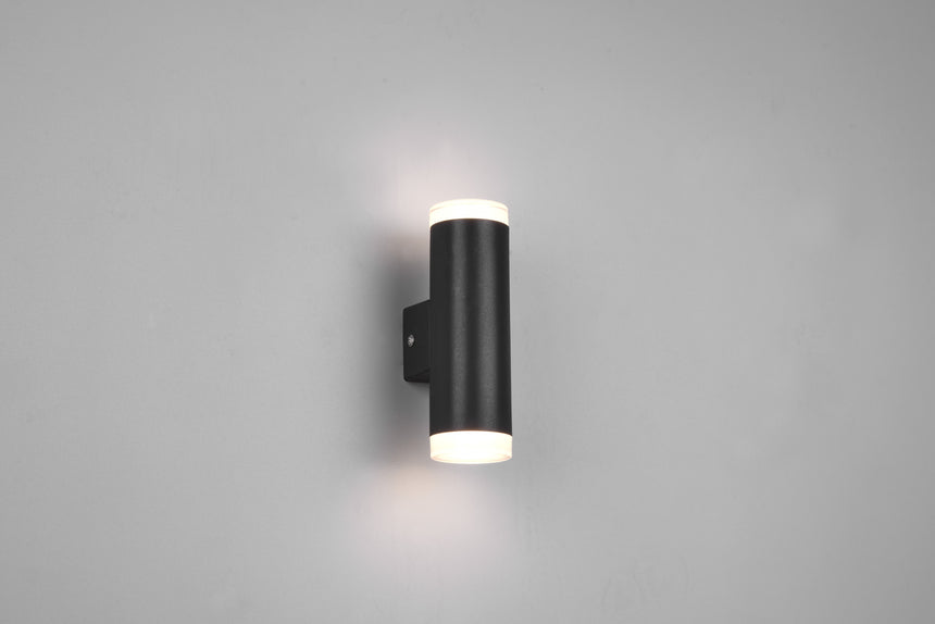 Aplique de baño Trio Ray LED negro mate 3000K regulable IP44 283110232