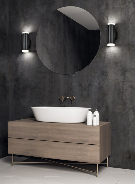 Aplique de baño Trio Ray LED negro mate 3000K regulable IP44 283110232