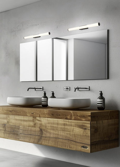 Aplique de baño Trio Mattimo LED negro mate 3000K regulable IP44 283270232