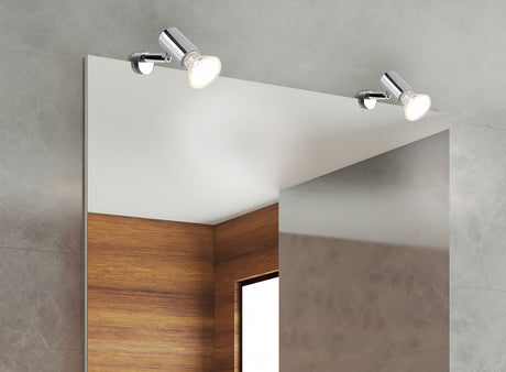 Aplique de baño Trio Lorenzo LED cromo 3000K IP44 283500106