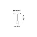 Lámpara de mesa Faro Hoshi LED azul brillo 2700K 28351