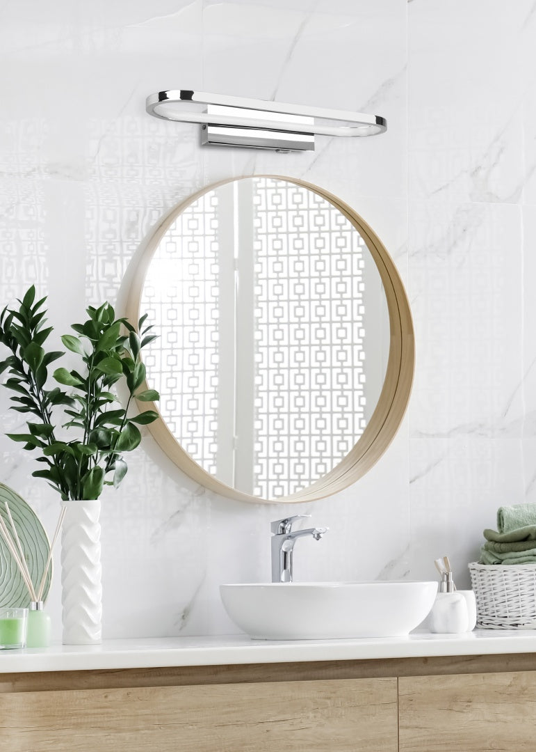 Aplique de baño Trio Gianni LED cromo 3000K IP44 283770106