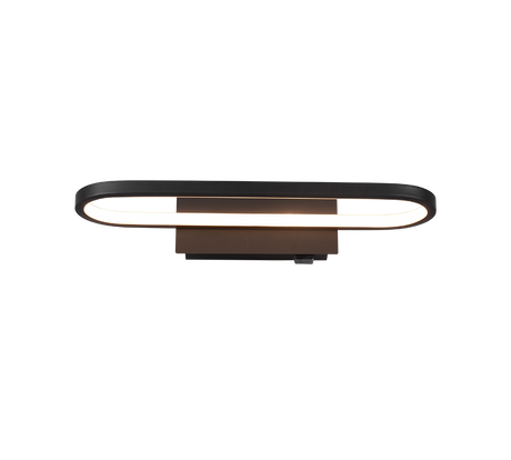 Aplique de baño Trio Gianni LED negro mate 3000K IP44 283770132