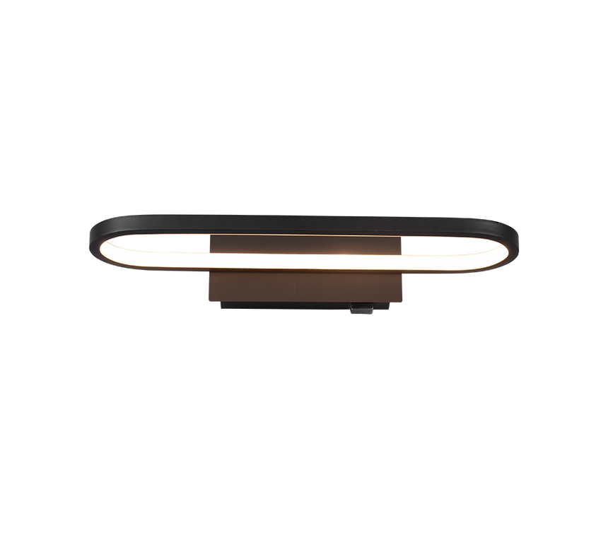 Aplique de baño Trio Gianni LED negro mate 3000K IP44 283770132