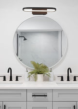 Aplique de baño Trio Gianni LED negro mate 3000K IP44 283770132
