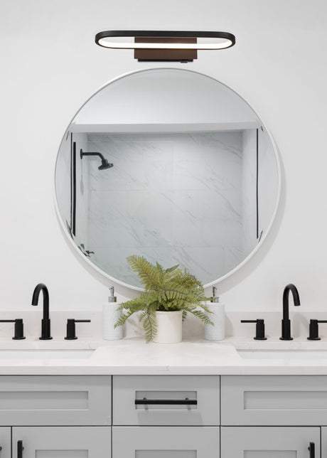 Aplique de baño Trio Gianni LED negro mate 3000K IP44 283770132