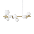Lámpara colgante Ideal Lux Perlage blanco cristal 10 luces 150W Ø81cm 283791