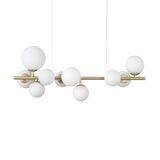 Lámpara colgante Ideal Lux Perlage blanco cristal 10 luces 150W Ø81cm 283791