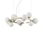 Lámpara colgante Ideal Lux Perlage cristal 11 luces 165W Ø73cm blanco — ref. 283807 (1)