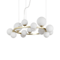 Lámpara colgante Ideal Lux Perlage cristal 14 luces 210W Ø85cm blanco — ref. 283814 (1)