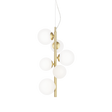 Lámpara colgante Ideal Lux Perlage blanco cristal 6 luces 90W Ø26cm 283821