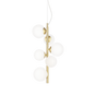 Lámpara colgante Ideal Lux Perlage cristal 6 luces 90W Ø26cm blanco — ref. 283821 (1)