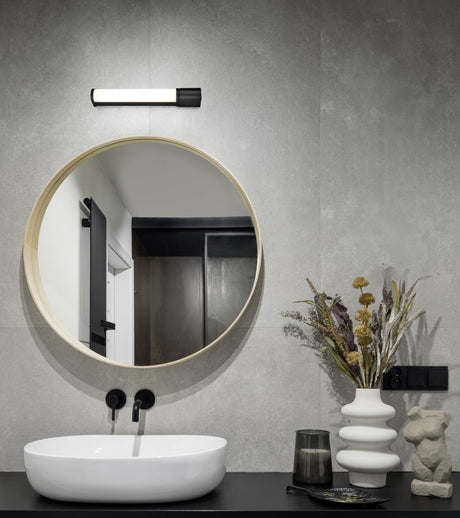 Aplique de baño Trio Piera LED negro mate 3000K regulable IP44 284074232