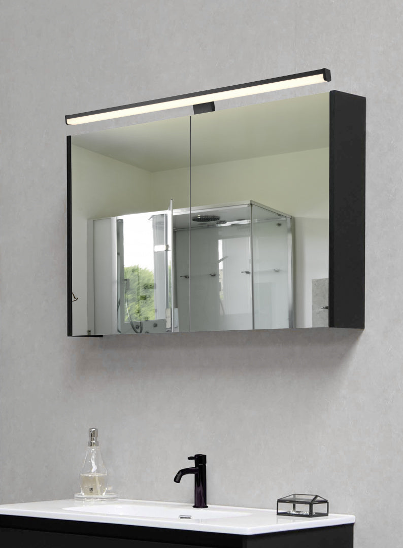 Aplique de baño Trio Lino LED negro mate 3000K IP44 284116032