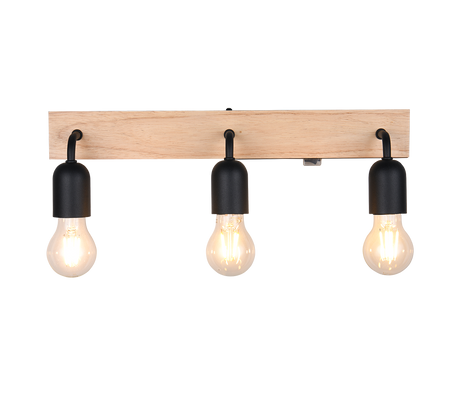 Aplique de baño Trio Arturo LED madera 3000K IP44 284470332