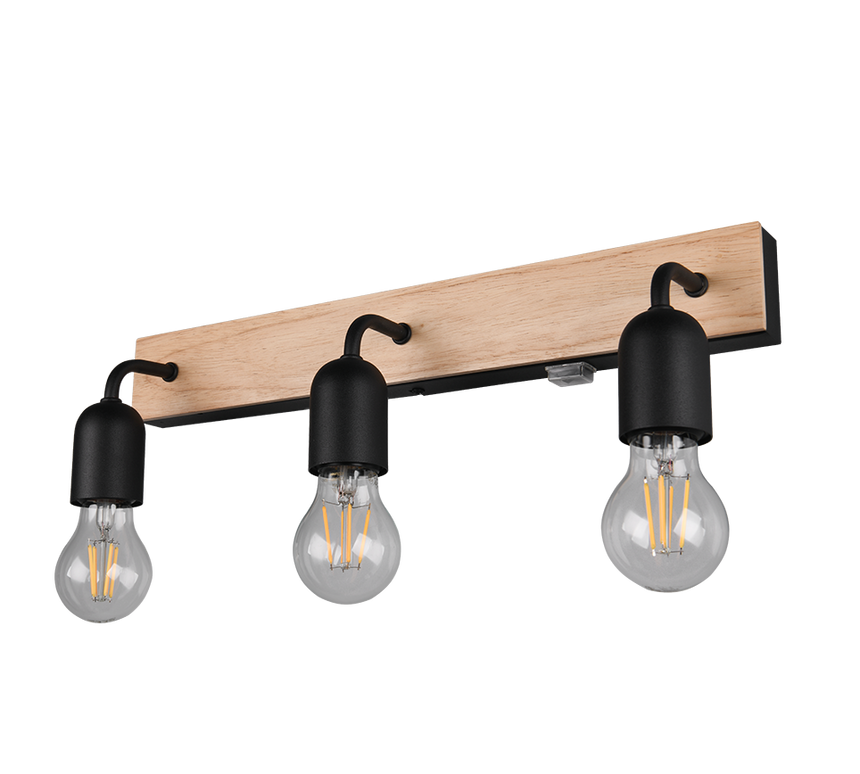 Aplique de baño Trio Arturo LED madera 3000K IP44 284470332