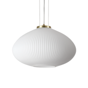 Lámpara colgante Ideal Lux Plisse' latón cristal Ø45cm 285191