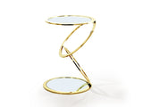 Mesa auxiliar Schuller Aros oro brillo acero 65cm 28776