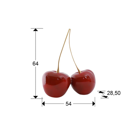 Figura decorativa Schuller Cerezas rojo 54x64cm dimensiones