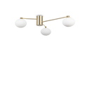 Plafón de techo Ideal Lux Hermes cristal 3 luces 84W Ø90cm latón — ref. 288260 (1)