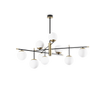Plafón de techo Ideal Lux Gourmet negro cristal 9 luces 252W Ø131,5cm 289489