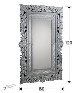 Schuller Cleopatra Espejo tallado y lacado negro 29-E16
