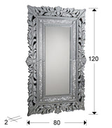 Schuller Cleopatra Carved and black lacquered mirror 29-E16