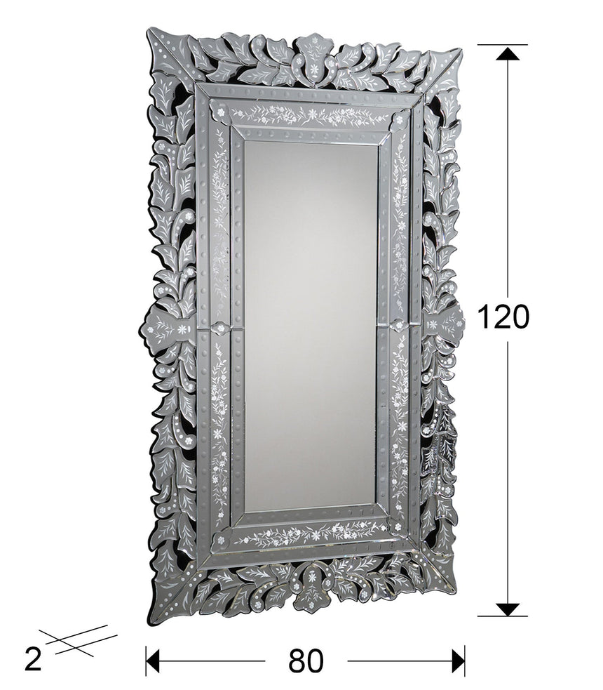 Schuller Cleopatra Carved and black lacquered mirror 29-E16